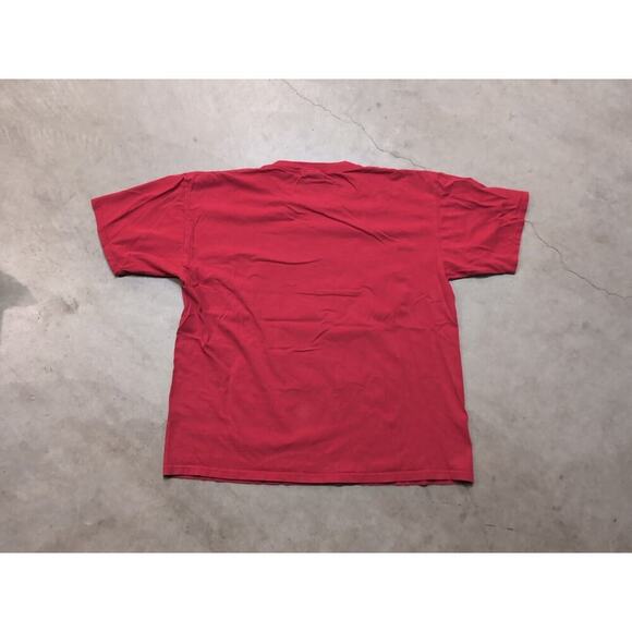 VTG Nutmeg Michael Jordan He's Back Mens XL Shirt Red USA Made - Picture 6 of 6